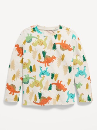 Unisex Long-Sleeve Dino-Print T-Shirt for Toddler | Old Navy (US)