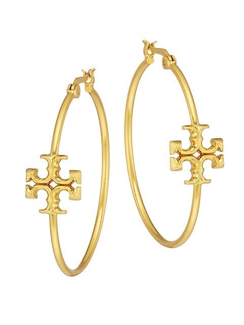 Kira Goldtone Logo Hoop Earrings | Saks Fifth Avenue