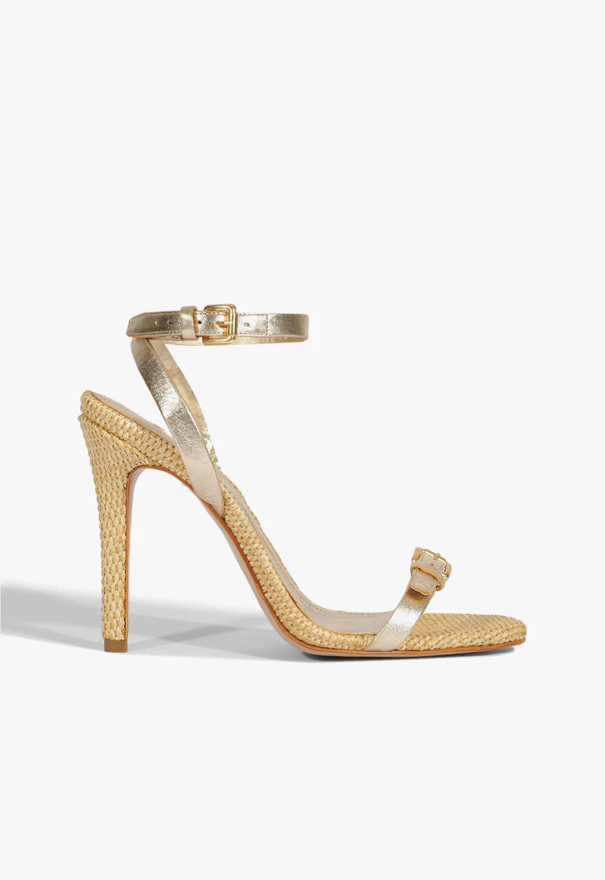 Aurora Stiletto Sandal | Metallic Gold Leather - SCHUTZ | Schutz (US)