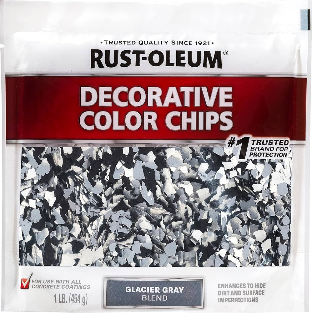 Rust-Oleum 1 lb Brands 312449 Glacier Gray Blend EpoxyShield Decorative Color Chips | Amazon (US)