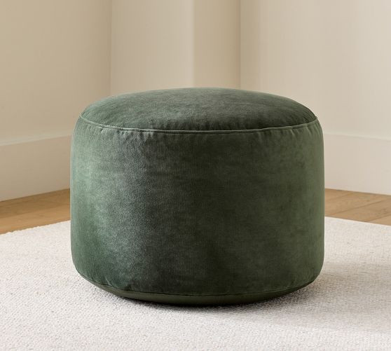 Everywhere Velvet Pouf | Pottery Barn CA