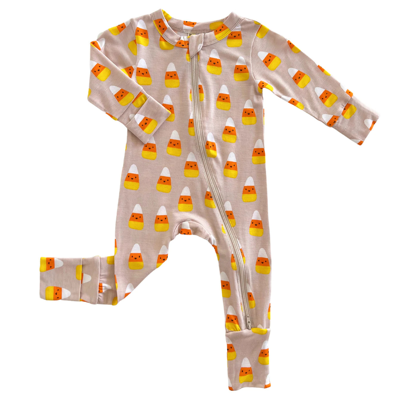 2-Way Convertible Zip Romper, Candy Corn | SpearmintLOVE