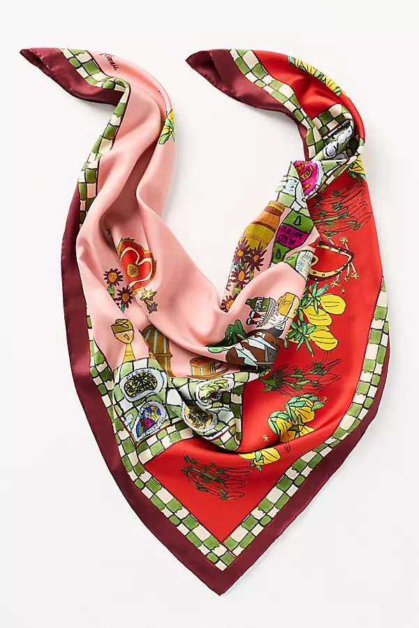 ALÉMAIS Printed Silk Scarf | Anthropologie (US)