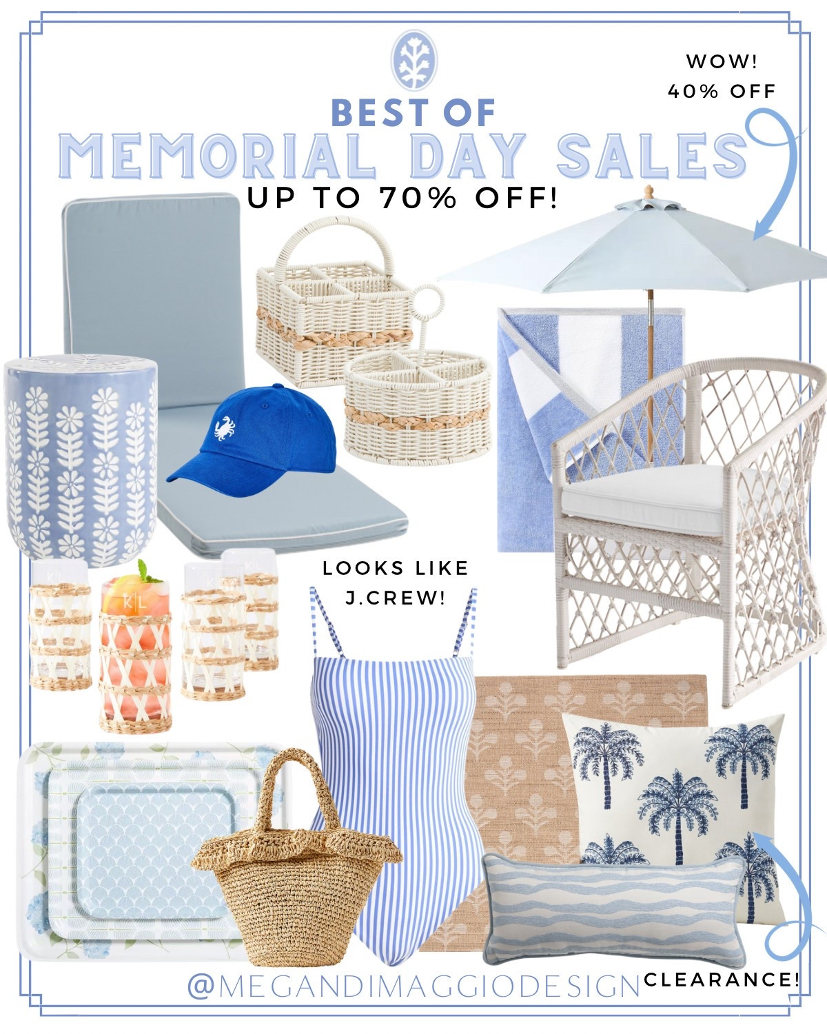 Memorial Day sale outdoor deals you won’t want to miss!! ☀️🇺🇸🌊🦞🐚Looove this new seersucker one piece swimsuit that looks like J.Crew but is actually WALMART!! 😍🙌🏻 will sell fast!! Plus our favorite block print rug is available in an outdoor version!! Even more linked! 

#LTKHome #LTKSeasonal #LTKSaleAlert