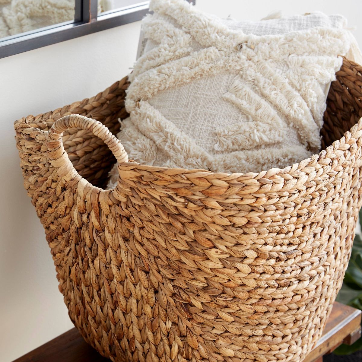 19" x 20" x 18" Brown Sea Grass Contemporary Storage Basket - Olivia & May | Target
