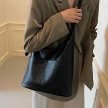 pcsSet Fashion New Casual Womens Large Capacity Tote Bag Soft PU Leather Shoulder Bag Suitable For Daily Use Commuting College Students | SHEIN