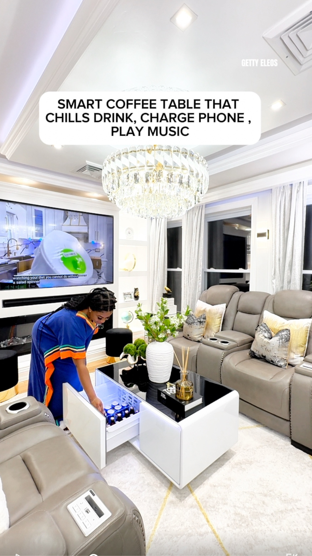 ❇️Obsessed with my smart coffee table! 
It chills drinks, charges phones & makes life so easy. Had to repost by popular demand! #SmartHome #LuxuryLiving #HomeDecor #GadgetGoals #ModernDesign

#LTKHome #LTKHoliday #LTKActive