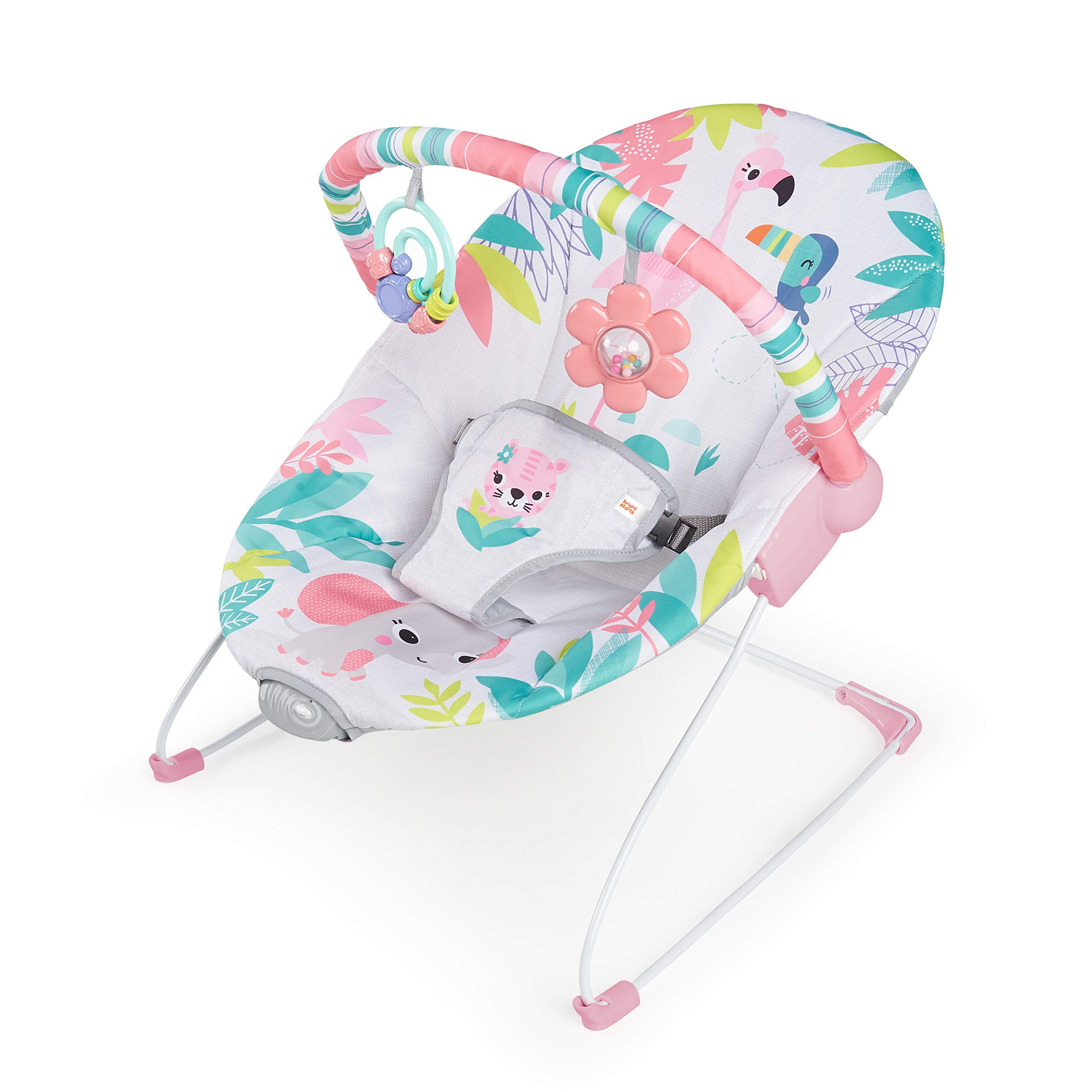Bright Starts Baby Bouncer Soothing Vibrations Infant Seat - Removable -Toy Bar, Nonslip Feet, 0-6 M | Amazon (US)