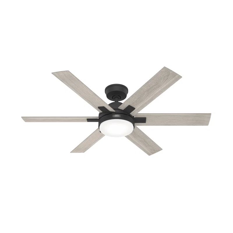 52" Georgetown Easy Installation 6 - Blade Ceiling Fan with LED Light Kit and Remote Control | Wayfair North America