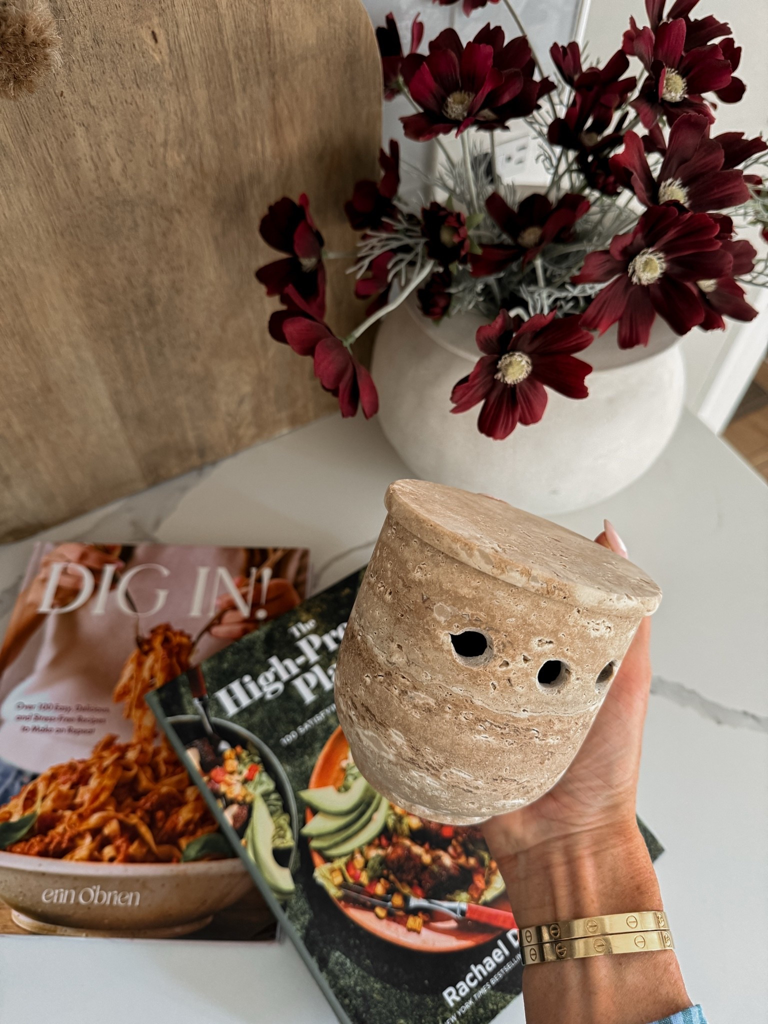 Who loves a functional kitchen accessory? I love this travertine stone garlic keeper. It's the perfect beautiful addition to our countertops while being functional and affordable.

#LTKHome