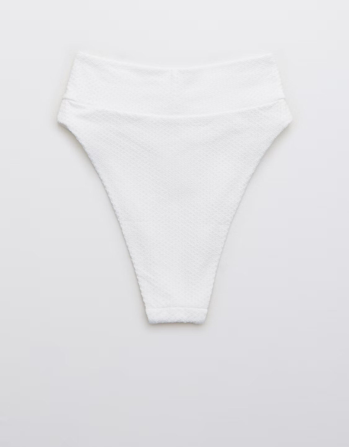Aerie Jacquard Crossover High Cut Cheeky Bikini Bottom | American Eagle Outfitters (US & CA)