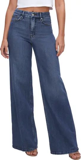 Good American Good Skate High Waist Wide Leg Jeans | Nordstrom | Nordstrom