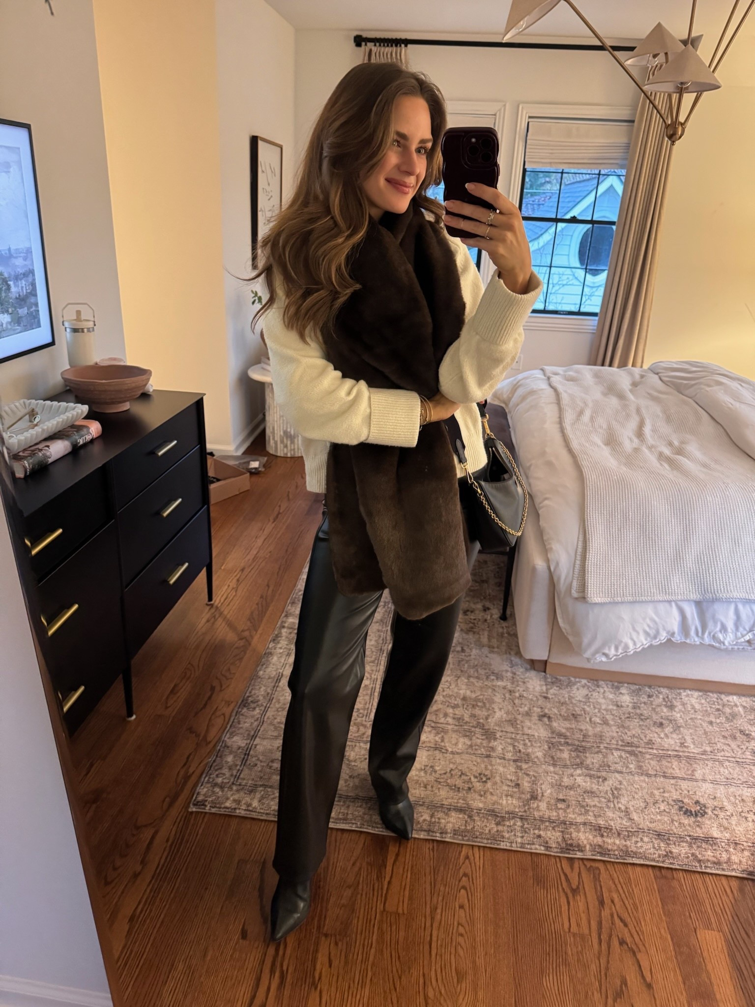 Outfit of the night. This scarf is everything. Size 25 in pants & S in sweater. 



#LTKgrwm #LTKSeasonal #LTKootd