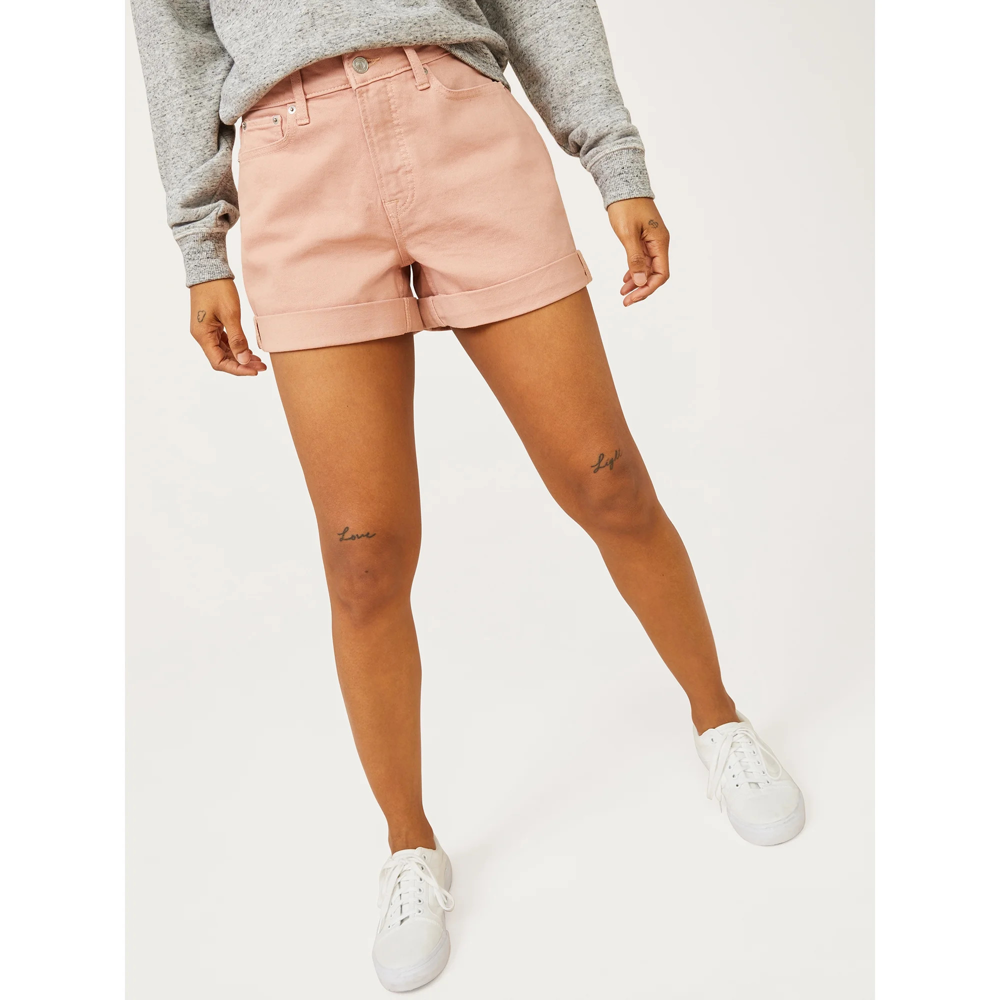 Free Assembly Women’s Rolled Cuff Jean Shorts | Walmart (US)