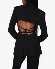 Cut Out Stretch Crepe Blazer | We Wore What