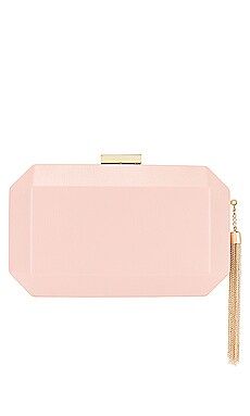 olga berg Lia Facetted Clutch With Tassel in Blush from Revolve.com | Revolve Clothing (Global)