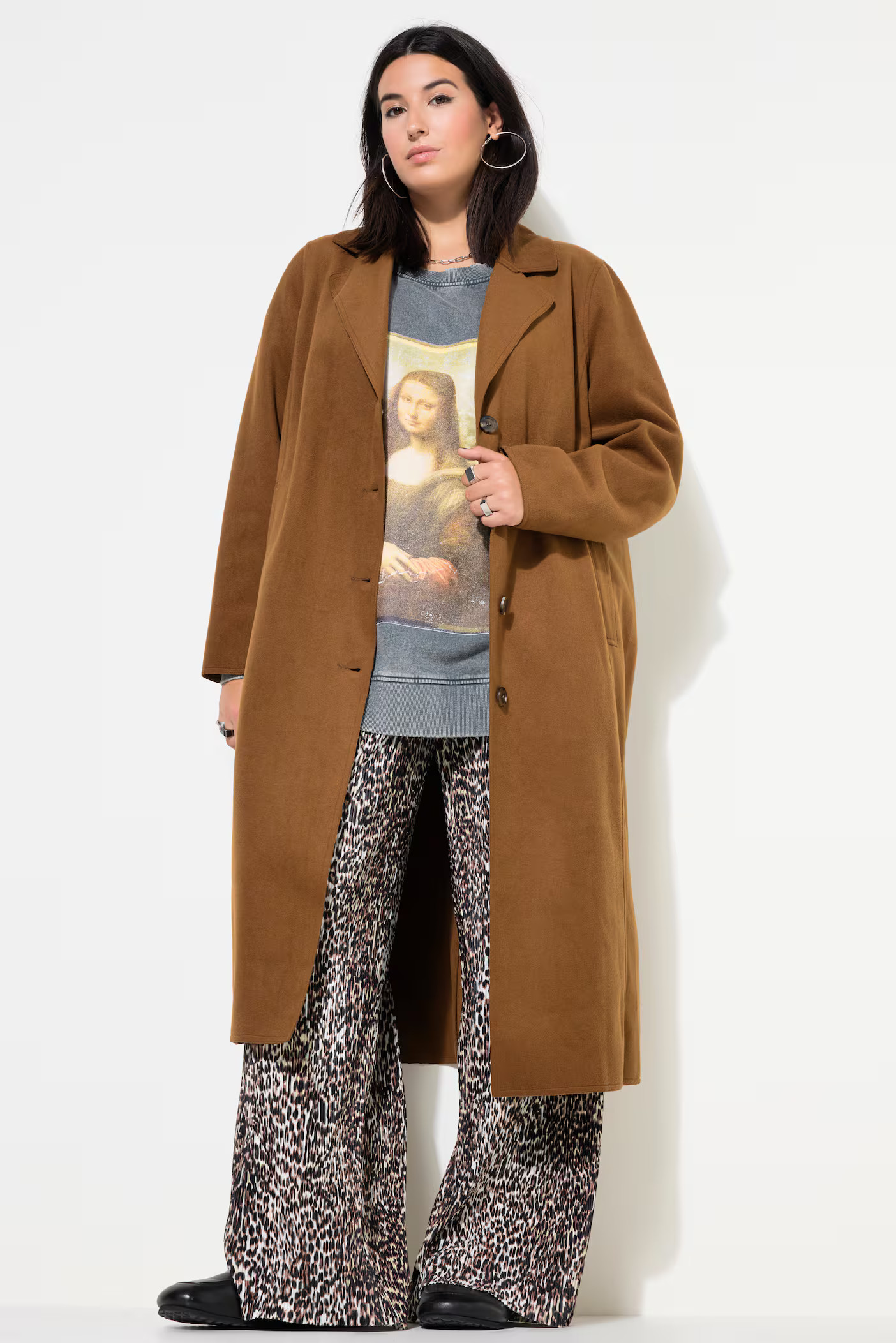 Lapel Collar Coat | Ulla Popken - US