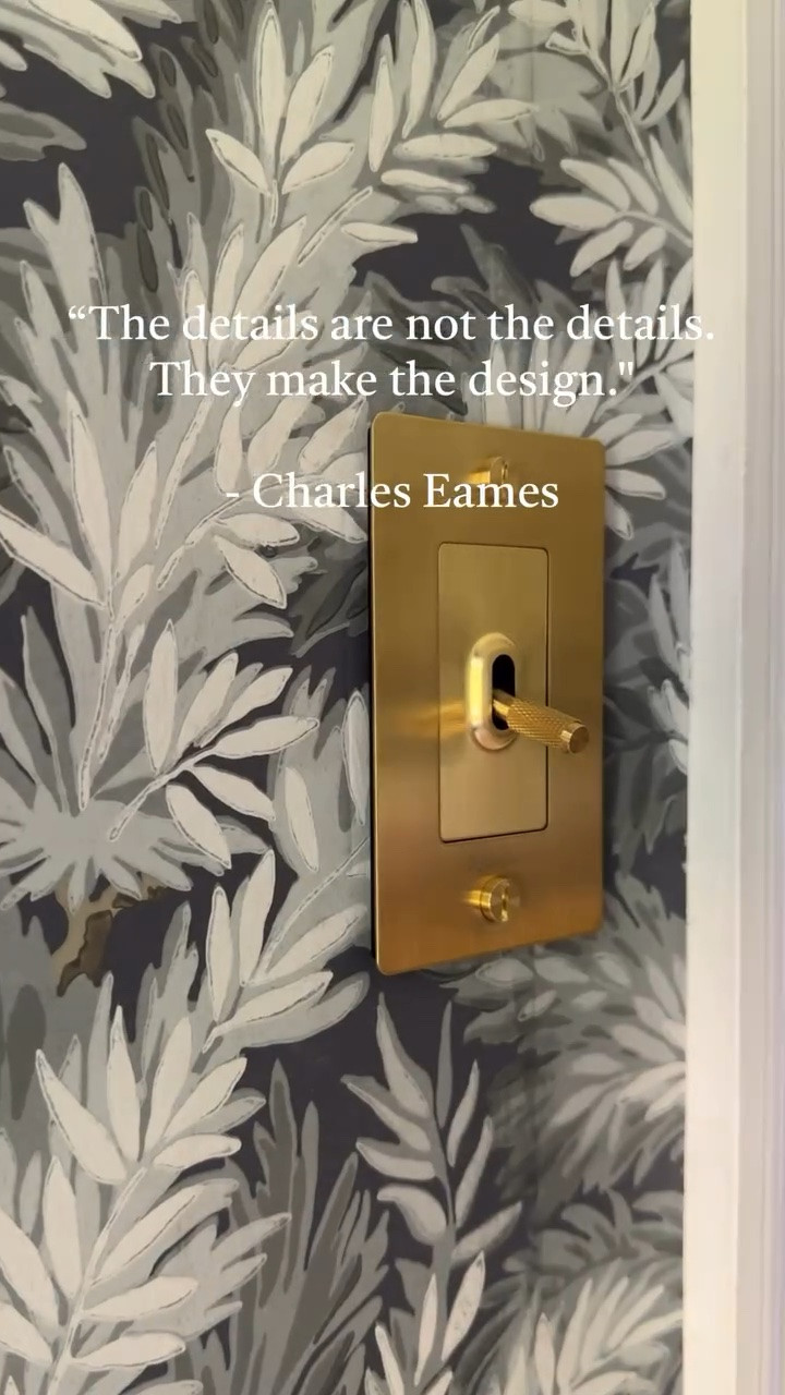 The difference between a room that looks “done” and one that feels designed?

It’s the details no one thinks to upgrade.

These brass toggle switches (one dimmer, one standard) are one of my favorite high-touch swaps in my dining room. You use them every single day—why shouldn’t they feel as considered as your lighting or wallpaper?

It’s a small shift, but it changes how the whole space feels.

Design isn’t just what you see. It’s what you touch.

#brasshardware #lightswitchupgrade #collectedhome #hardwaredesign #interiorfinishes