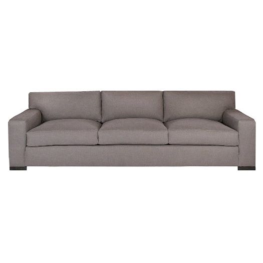 Cisco Brothers Loft Masculine Modern Classic Grey Steel Linen Feather Down Sofa - 96 Inch | Kathy Kuo Home