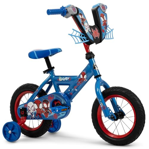 Huffy Marvel Spidey and His Amazing Friends 12 Inch Kid's Bike, Ideal for Ages 3-5 Years Old, Training Wheels Included, EZ Build Assembly, Fun and Playful Graphics, Simple Coaster Brake | Amazon (US)