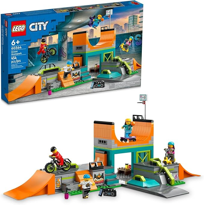 LEGO My City Street Skate Park Building Toy Set, Includes a Skateboard, BMX Bike, Scooter and in-... | Amazon (US)