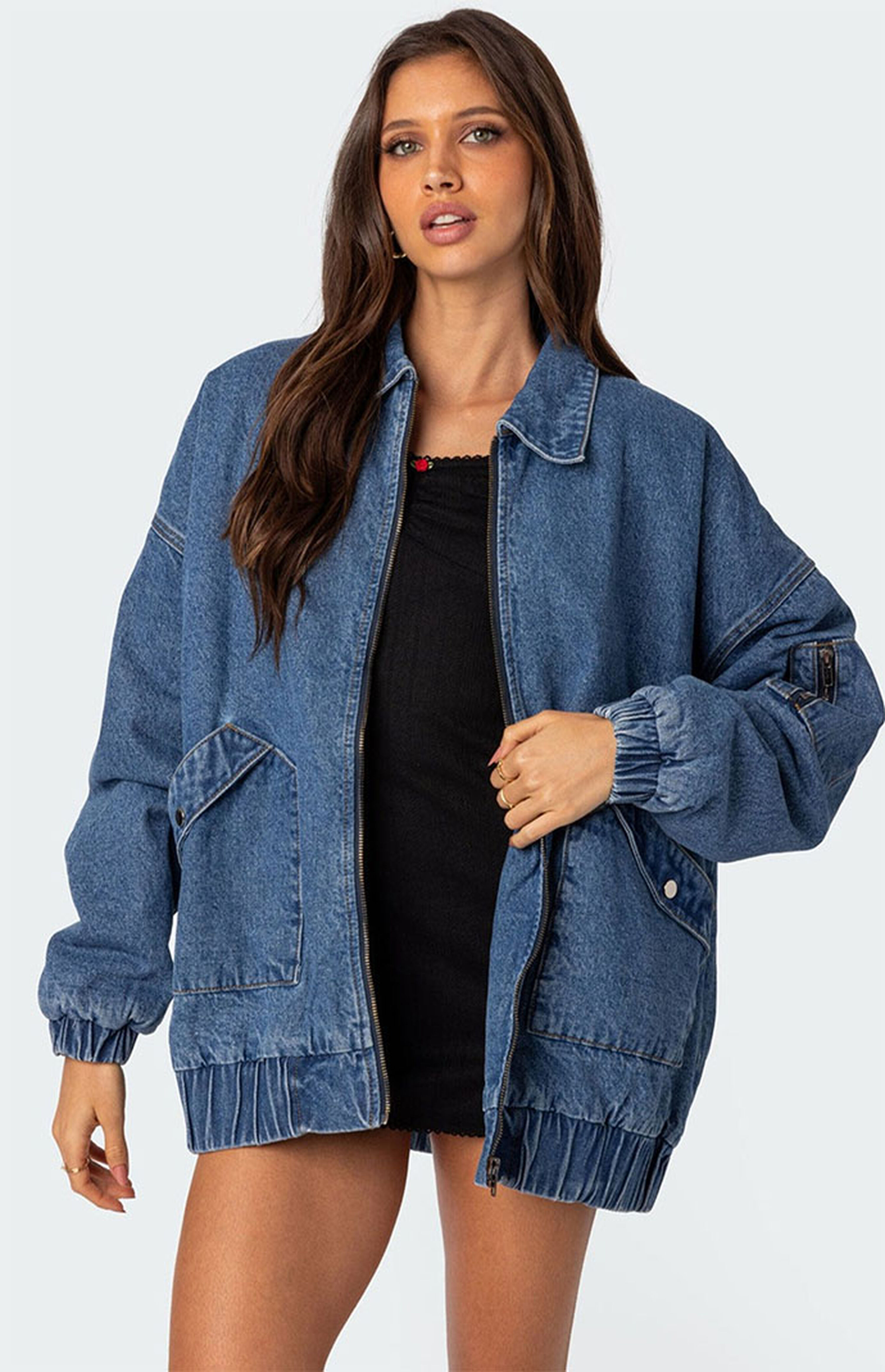 Edikted Sophie Oversized Washed Denim Coat | PacSun