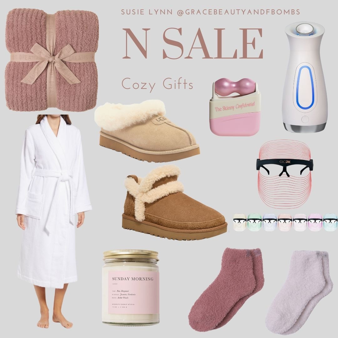Cozy gifts - for a friend or for yourself from the Nordstrom Anniversary Sale. It starts in July! 
#barefootdreams, #NSale, #nordstromanniversarysale, #facialsteamer, #Ugg, #uggslippers, #skinnyconfidential #cozyblankets #giftideas #giftsforher #glo24kmask, 

#LTKSaleAlert #LTKBeauty #LTKSeasonal