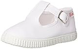 Cienta 51000 T-Strap Fashion Sneaker, White, 27 EU/9.5 M US Toddler | Amazon (US)