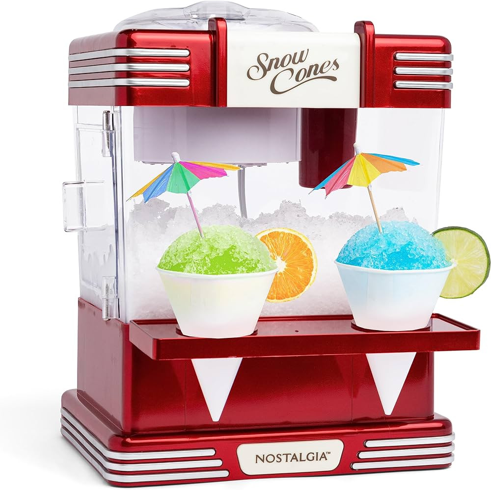 Nostalgia Snow Cone Shaved Ice Machine - Retro Table-Top Slushie Machine Makes 20 Icy Treats - In... | Amazon (US)