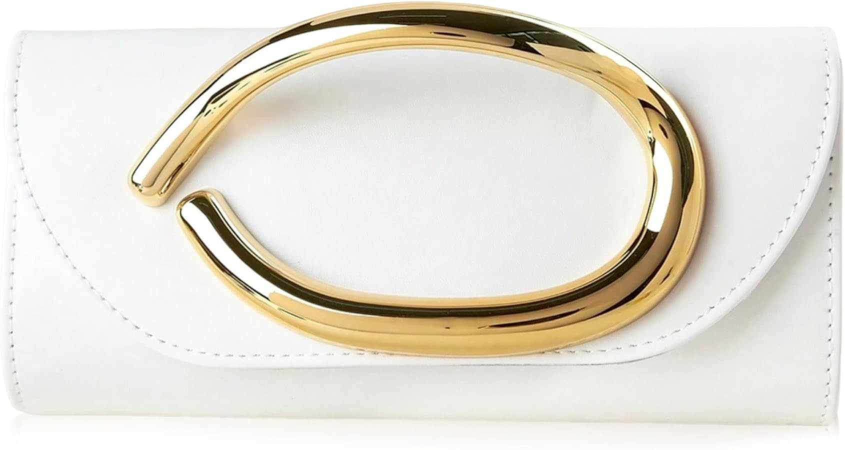 Clutch Purses for Women - Evening Bag with Chain Elegant Dressy Formal Handbag Metal Handle Purse | Amazon (US)