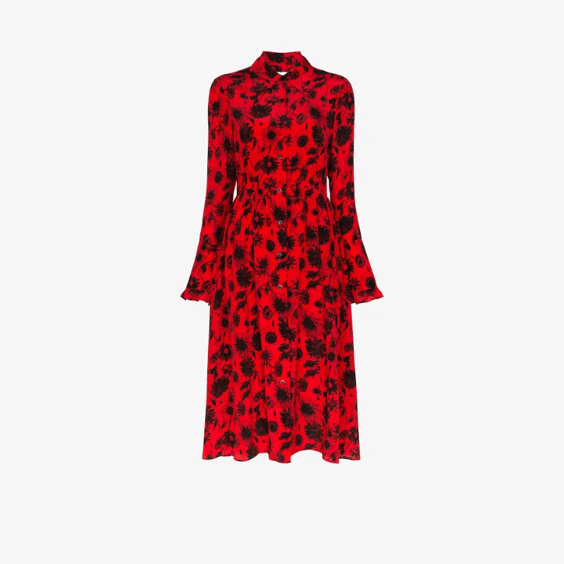 Les Rêveries Open Back Silk Shirt Dress | Browns Fashion