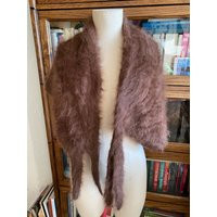 Soft Brown Mohair Lambs Wool Stole Shawl Wrap | Etsy (US)