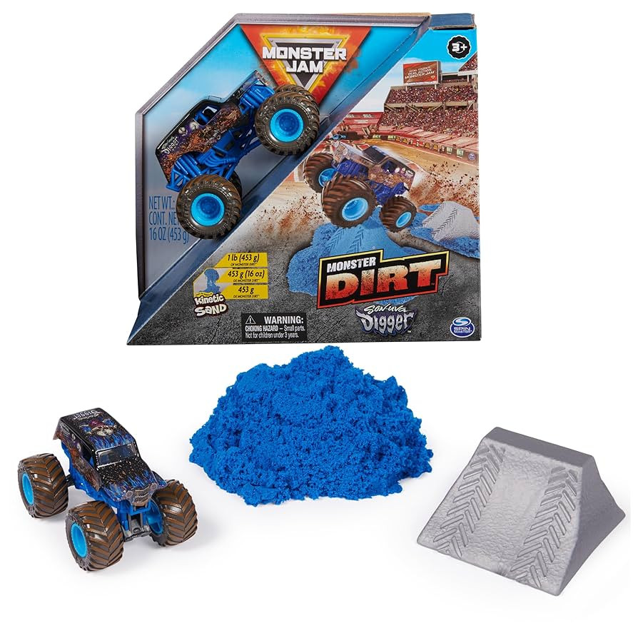 Monster Jam, Son-uva Digger Monster Dirt 1lb Playset with Official 1:64 Scale Die-Cast Truck, Kid... | Amazon (US)