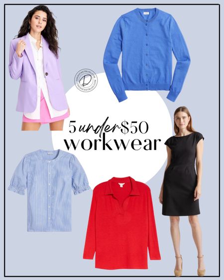 5 workwear pieces under $50 

Business professional workwear and business casual workwear and office outfits 

#LTKworkwear #LTKcurves #LTKunder50