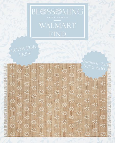 New look for less from at Walmart this floral pattern jute rug is so pretty and a fraction of the cost of one similar. 

#LTKhome