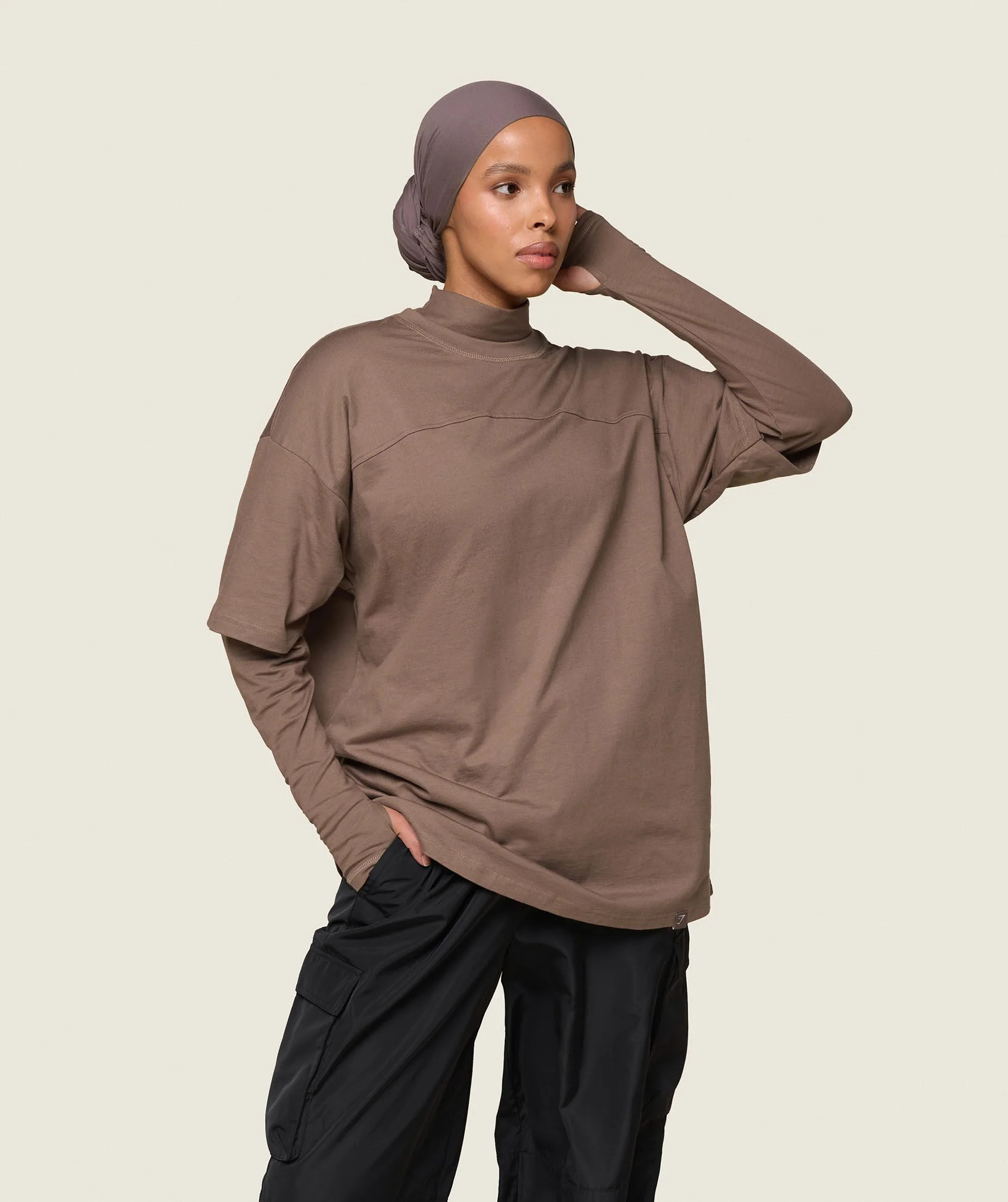Gymshark GS x Leana Deeb Oversized T-shirt - Soul Brown | Gymshark UK