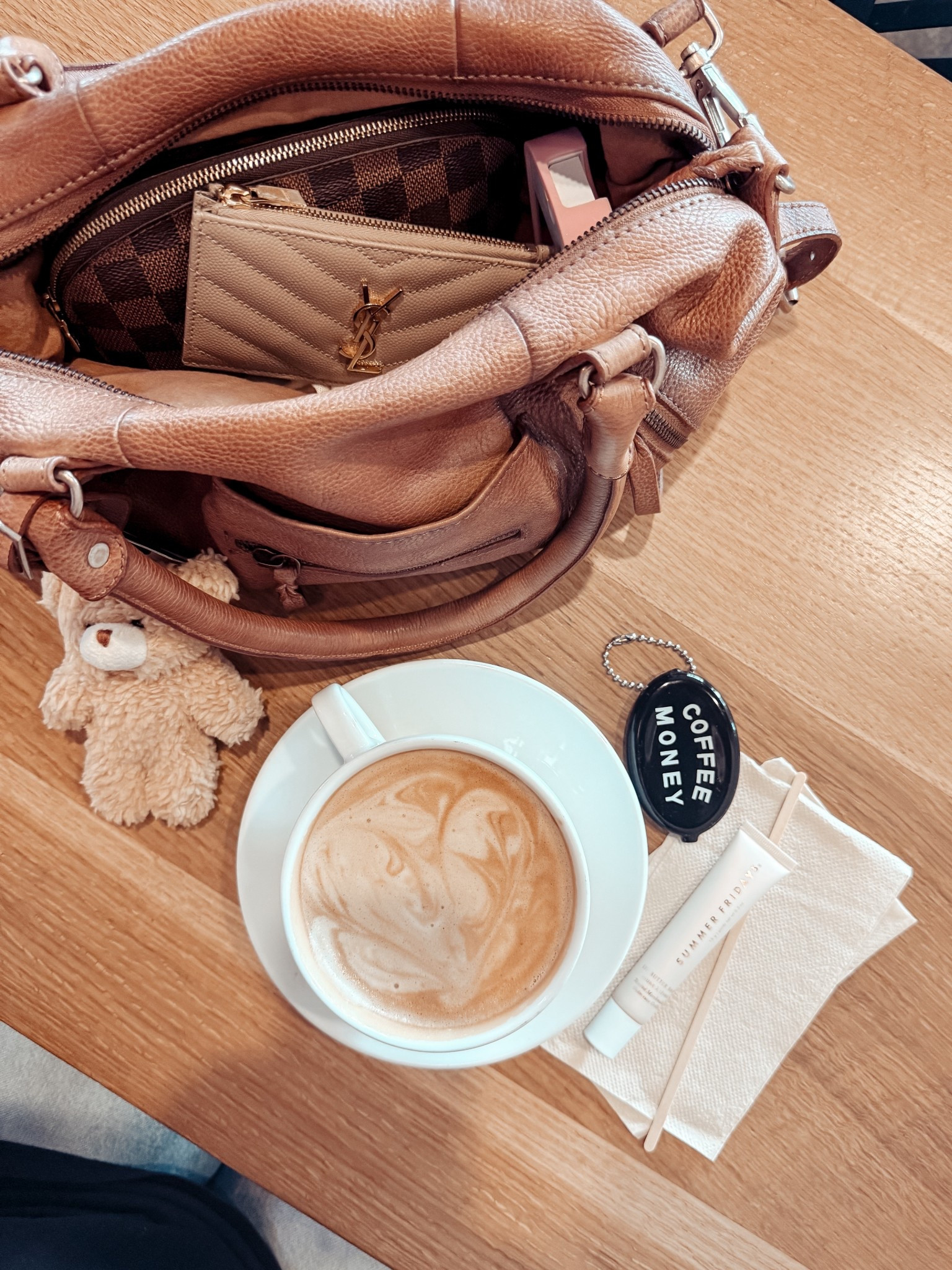 { coffee break ❥

• We The Free Baby Emerson Tote Bag in Saddle 
• YSL Cassandre Matelassé Fragments Card Case in Grain De Poudre Leather - Dark Beige
• No Boundaries Teddy Bear Bag Charm 
• Coffee Money Coin Pouch 
• Summer Fridays Toasted Marshmallow Lip Butter Balm 

Free People Style . Gift Guide for Her . Leather Bag . Summer Fridays Holiday Trio } 

#LTKItBag #LTKBeauty #LTKGiftGuide