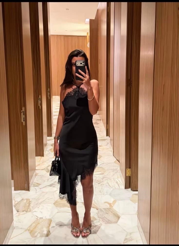 black brown, white lace /satin silk midi dress

#LTKootd #LTKPetite #LTKBeauty