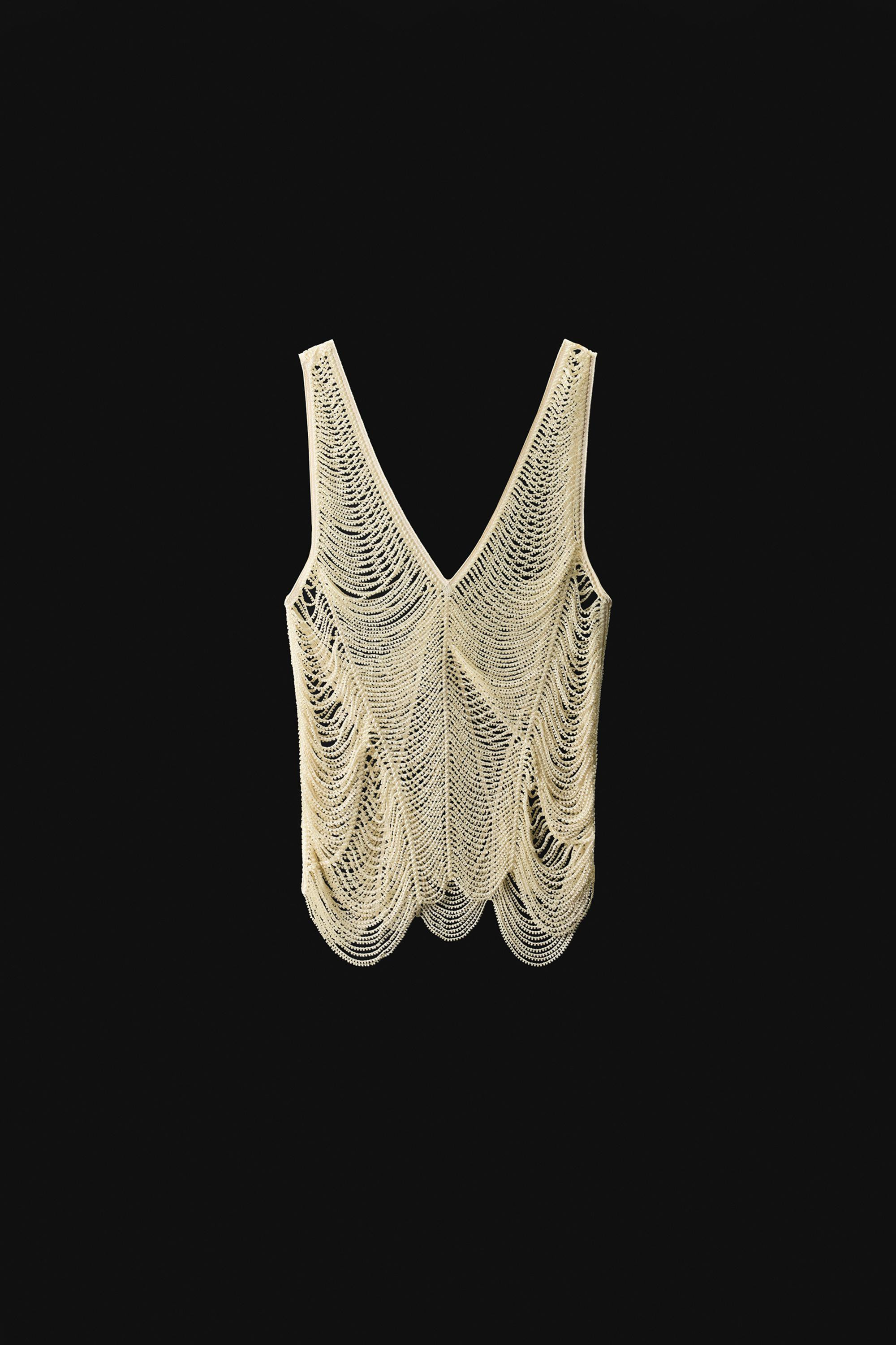 ZW COLLECTION BEADED TOP | Zara UK