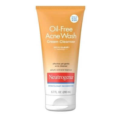 Neutrogena Oil-Free Acne Face Wash Cream Cleanser - 6.7 fl oz | Target
