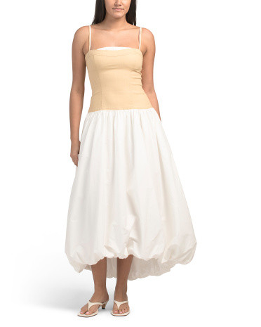 Two Toned Bubble Hem Midi Dress | TJ Maxx