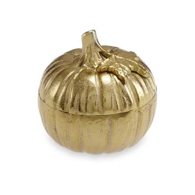 Pumpkin 5" Covered Decorative Bowl Color: Gold | Wayfair North America