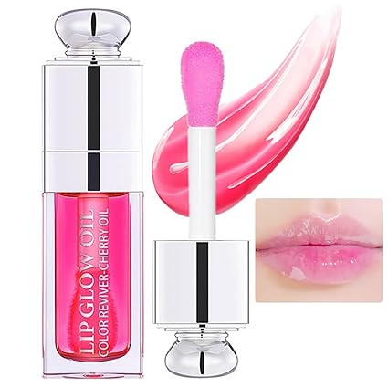 Plumping Lip Oil Hydrating Lip Gloss Tinted Lip Balm Transparent Toot Lip Oil Lip Care, Big Brush... | Amazon (US)