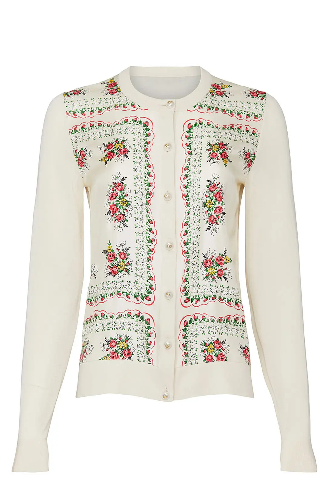 Tory Burch Floral Printed Cardigan | Rent The Runway