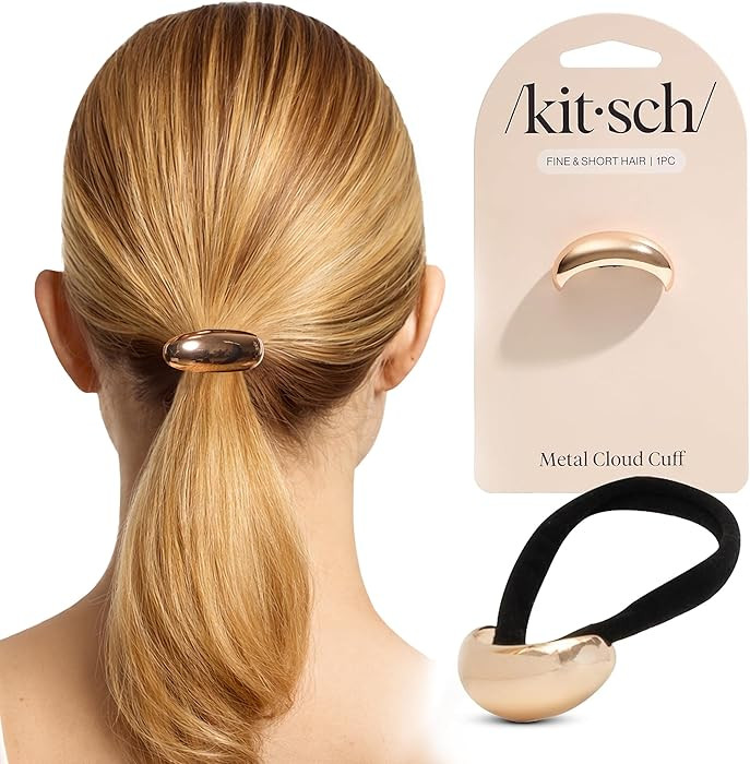 Kitsch Gold Hair Cuff - Metal Ponytail Cuff for Braids, Updos & Everyday Hairstyle | Durable & El... | Amazon (US)