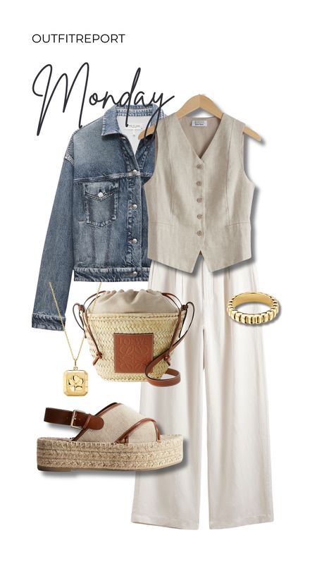 Outfits of the week white trousers vest and handbag summer spring outfit 

#LTKshoecrush #LTKitbag #LTKstyletip