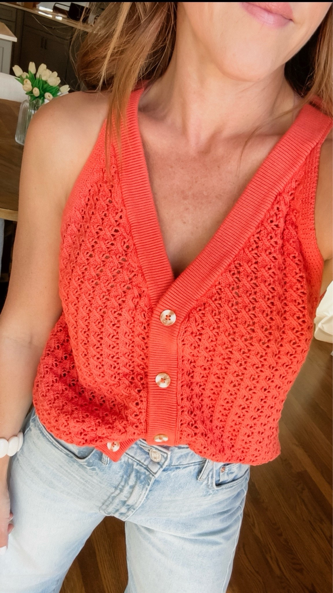 This fit 👌🏻👌🏻
So flattering how it cuts in on the shoulder. 
XS.

#LTKootd #LTKmomlife