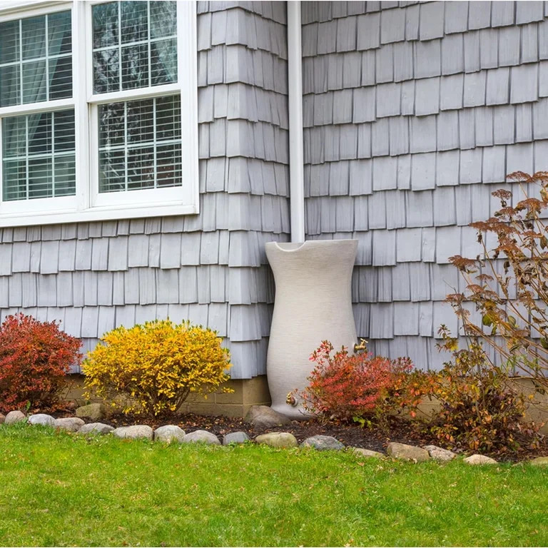 Good Ideas Impressions Corsican 50-Gallon Rain Barrel, Heavy-Duty Plastic Construction | Walmart (US)