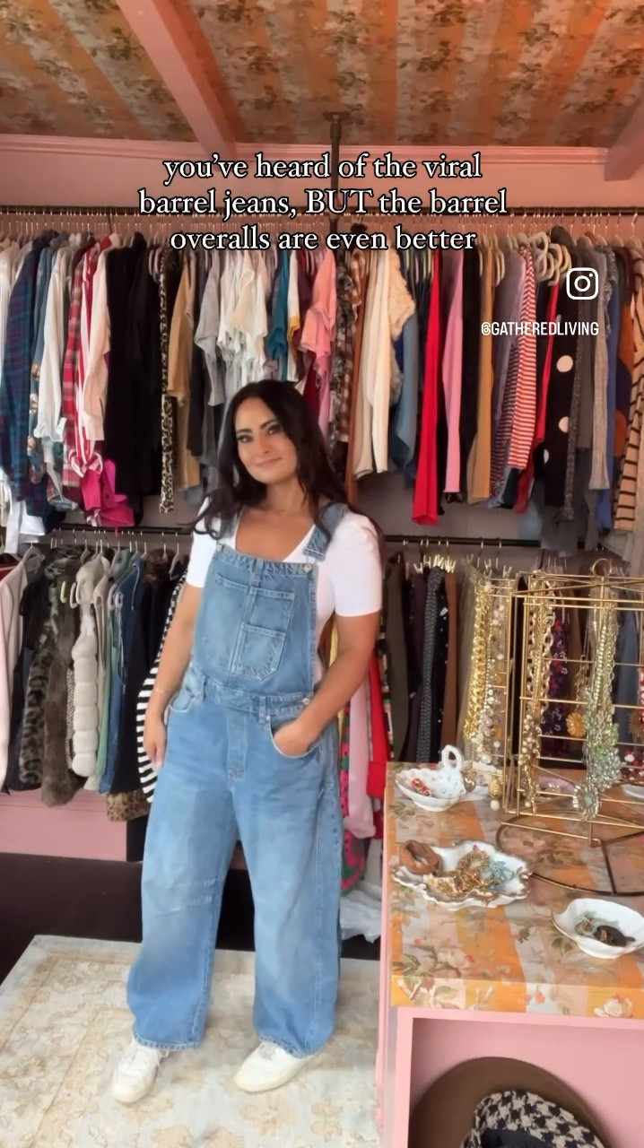 From a girl who wears overalls 50% of the time and has countless pairs- these trump them all for me right now! I'm wearing a medium, fits TTS if not a little large. You can also rent these through @nuuly - comment NUULY below and I'll send you a discount code to try! #gatheredlivingstyle
#barrelieans #barreloveralls #freepeople #freepeoplebarrelieans #freepeoplebarreloveralls #overallsobsession #overal sobsessed #overal soutfits #overal soutfit #overal soot #springoutfit #momoutfit #reelsoutfits #reelsinstagram #reelsviral

#LTKstyletip #LTKSeasonal #LTKVideo