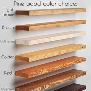 12” Deep x 2” Thick Custom Floating Shelf | FREE SHIPPING | Wood Shelf | Floating Shelves | Wall She | Etsy (ES)